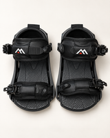 Bindings M1 from above, showing the ankle and toe straps
