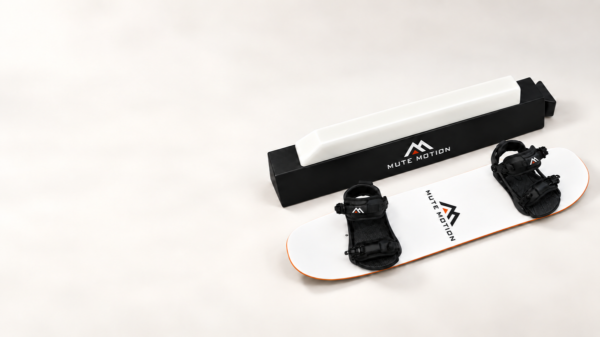 The MuteMotion Complete Set with board, bindings and balance bar